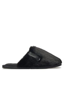 Calvin Klein Jeans Kapcie Hotel Slipper Fur After Glow YW0YW01593 Czarny. Czarne kapcie Calvin Klein Jeans, bez wzorów, z jeansu. Za 229,99 zł.