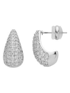 U.S. Polo Assn. Kolczyki-kreole z kryształami rozmiar: onesize. Szare kolczyki U.S. Polo Assn., z kryształem, metalowe. Za 65,99 zł.