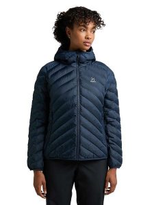 Haglöfs Kurtka zimowa "Särna Mimic" w kolorze granatowym rozmiar: L. Niebieskie kurtki Haglöfs, na zimę, l, bez wzorów, z materiału, bez kaptura. Za 391,84 zł.