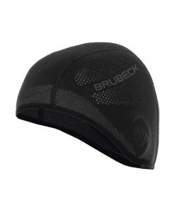 Czapka treningowa pod kask unisex Brubeck. Czarne czapki Brubeck, bez wzorów, z dzianiny. Za 42,99 zł.