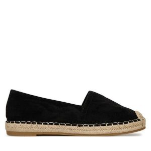 Espadryle JENNY. Czarne espadryle Jenny, bez wzorów, bez obcasa. Za 99,99 zł.