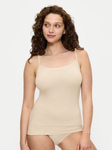 Triumph Top Sense Of Modal 10224795 Écru Slim Fit. Topy Triumph, xs, bez wzorów, z syntetyku, bez kołnierzyka, bez ramiączek. Za 49,99 zł.