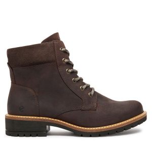 Trapery ECCO. Brązowe buty zimowe ecco, bez obcasa, bez zapięcia. Za 739,99 zł.