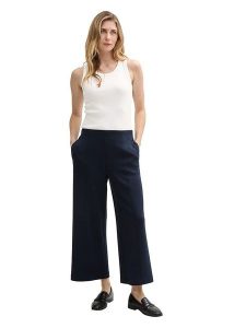 Tom Tailor Top w kolorze kremowym rozmiar: S. Brązowe topy Tom Tailor, s, bez wzorów, z bawełny, bez kołnierzyka, bez ramiączek. Za 37,12 zł.