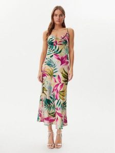 Guess Sukienka codzienna W5GK85 WH9C2 Zielony Regular Fit. Zielone kombinezony Guess, na co dzień, xl, z aplikacjami, z syntetyku, bez kołnierzyka, bez ramiączek, proste. Za 379,99 zł.