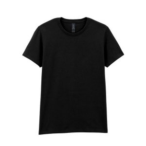 Damska Koszulka Z Grubej Bawełny. Czarne bluzki GILDAN, xl, bez wzorów, z bawełny, sportowe, bez kołnierzyka, bez ramiączek. Za 35,99 zł.