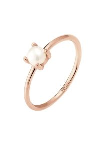 Elli Damski soliter z perłą hodowlana słodkowodną w srebrze próby 925 Sterling Silver Pierścionki 1 ct. Szare pierścionki Elli, z perłą, srebrne. Za 173,39 zł.