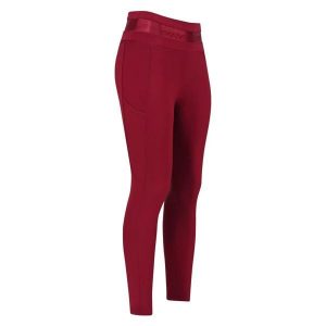 Damskie legginsy jeździeckie z pełną przyczepnością Euro-Star Impress. Czerwone legginsy EURO-STAR, bez wzorów, z włókna. Za 376,50 zł.