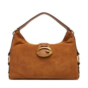 Torebka Guess. Brązowe torebki klasyczne Guess, z aplikacjami, bez dodatków. Za 559,99 zł.
