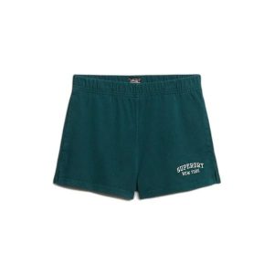 Szorty z motywem sportowym essentials dla kobiet Superdry. Zielone szorty Superdry, bez wzorów, sportowe. W wyprzedaży za 126,60 zł.