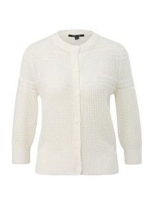 S.Oliver Kardigan w kolorze białym rozmiar: 40. Białe swetry oversize s.Oliver, s, bez wzorów, ze splotem, bez ramiączek. Za 239,99 zł.