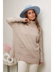 Soft Cashmere Golf w kolorze beżowym rozmiar: 34/36. Brązowe golfy Soft Cashmere, bez wzorów. Za 121,51 zł.