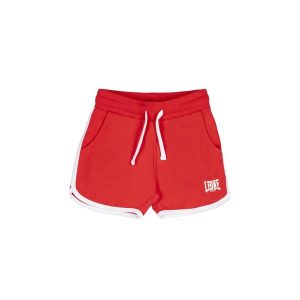 Odzież sportowa z bawełna na czas wolny na co dzień. Czerwona szorty LEONE 1947 APPAREL, bez wzorów, z bawełny, sportowe. W wyprzedaży za 50,52 zł.