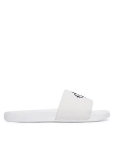 Calvin Klein Klapki Ess HW0HW02958 Biały. Białe klapki Calvin Klein, bez wzorów, z materiału, bez obcasa. Za 169,99 zł.