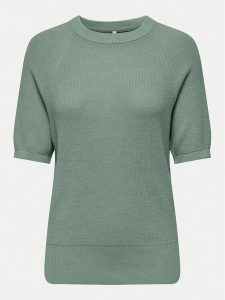 ONLY Sweter Lecia 15339541 Zielony Regular Fit. Zielone swetry klasyczne ONLY, m, z wiskozy, bez kołnierzyka. Za 79,99 zł.