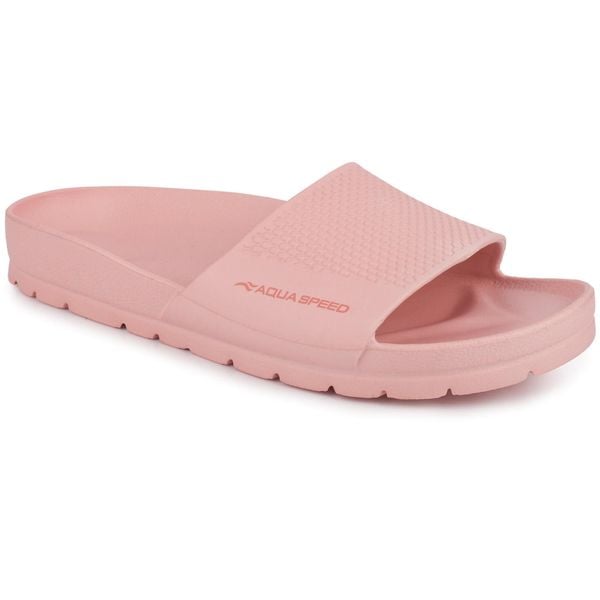 Klapki sportowe na basen plażę różowe AQUA SPEED. Czerwone klapki Aqua-Speed, bez wzorów, bez obcasa. Za 59,90 zł.