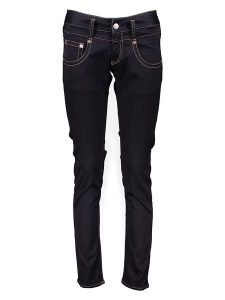 Herrlicher Dżinsy - Slim fit - w kolorze granatowym rozmiar: W24/L30. Niebieskie jeansy Herrlicher, z aplikacjami, ze skóry. Za 158,10 zł.