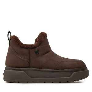 Śniegowce Guess. Brązowe buty zimowe Guess, bez obcasa, bez zapięcia. Za 669,99 zł.