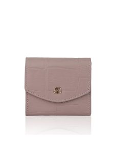 Bellicci Skórzany portfel "Venus" w kolorze fioletowym - 10 x 9 x 2 cm rozmiar: onesize. Różowe portfele Bellicci, bez wzorów, z materiału. Za 73,99 zł.