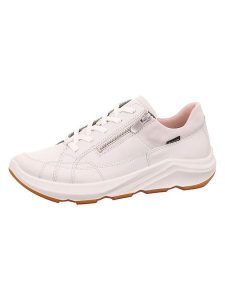 Legero Skórzane sneakersy "Bliss" w kolorze kremowym rozmiar: 42. Brązowe trampki Legero, bez wzorów, z gore-texu, bez zapięcia. Za 294,28 zł.