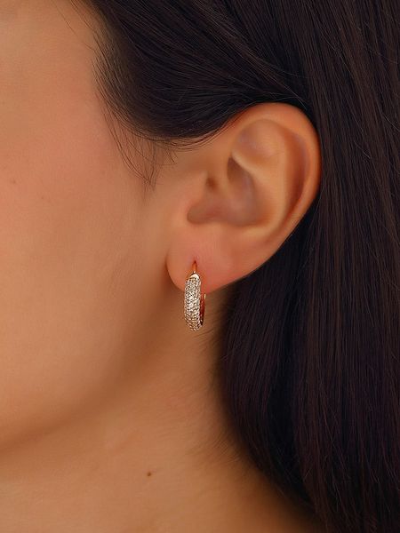 Nakkash Pozłacane kolczyki-kreole z cyrkoniami rozmiar: onesize. Żółte kolczyki Nakkash, z cyrkonią, pozłacane. Za 56,93 zł.