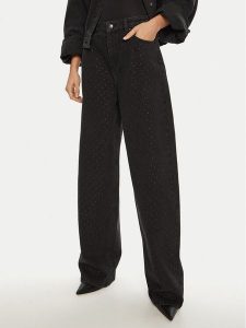 ROTATE Jeansy 113606 Czarny Regular Fit. Czarne jeansy Rotate, bez wzorów, z bawełny. Za 639,99 zł.