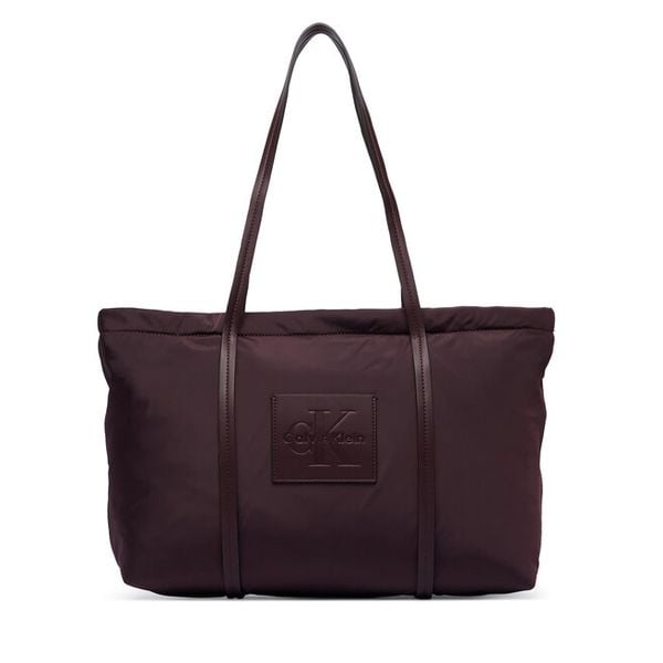 Torebka Calvin Klein. Czerwone shopper bag Calvin Klein, bez wzorów, bez dodatków. Za 449,99 zł.
