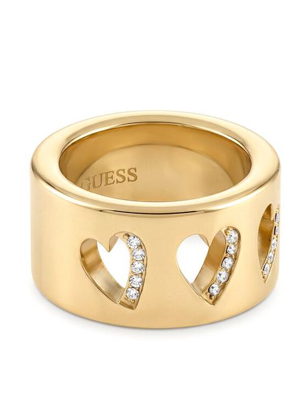 Guess Pierścionek JUBR06 086JW Złoty. Żółte pierścionki Guess, ze stali. Za 210,99 zł.