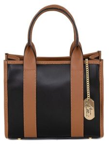 Anna Morellini Skórzana torebka w kolorze czarno-jasnobrązowym - 28 x 23 x 12 cm rozmiar: onesize. Brązowe torebki klasyczne Anna Morellini, bez wzorów, z materiału, przez ramię, bez dodatków. Za 304,99 zł.