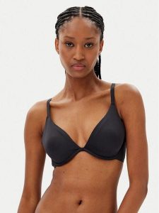 Hunkemöller Biustonosz z fiszbiną Smooth 206736 Czarny. Czarne biustonosze Hunkemöller, bez wzorów, z syntetyku. Za 79,99 zł.