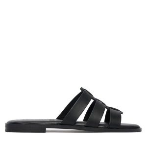 Klapki Tamaris. Czarne klapki Tamaris, bez wzorów, bez obcasa. Za 299,99 zł.