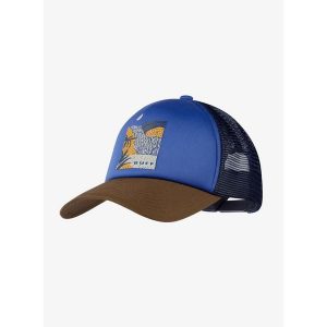 Czapka z daszkiem Buff Trucker Cap - arand blue. Niebieskie czapki Buff, bez wzorów, sportowe. Za 109,99 zł.