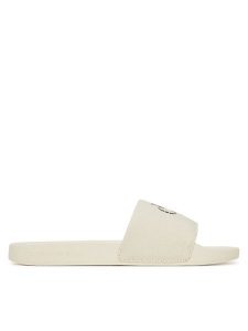 Calvin Klein Jeans Japonki Slide Monogram Wn Logo Ck YW0YW01967 Beżowy. Brązowe klapki Calvin Klein Jeans, bez wzorów, z jeansu, bez obcasa. Za 109,99 zł.