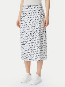 Tommy Jeans Spódnica midi DW0DW20272 Écru Regular Fit. Spódnice Tommy Jeans, s, bez wzorów, z jeansu, midi. Za 229,99 zł.