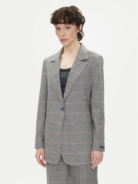 Pepe Jeans Marynarka Flavia PL402503 Szary Regular Fit. Szare marynarki i żakiety Pepe Jeans, m, bez wzorów, z jeansu. Za 549,99 zł.