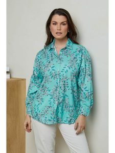 Curvy Lady Koszula w kolorze turkusowym rozmiar: 42. Niebieskie koszule Curvy Lady, bez wzorów, bez kołnierzyka, bez ramiączek. Za 61,46 zł.
