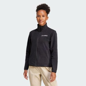 Kurtka Multi Essentials Full-Zip Fleece. Czarne kurtki ADIDAS, l, bez wzorów, z materiału, bez kaptura. Za 219,00 zł.