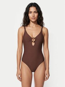 Ysabel Mora Strój kąpielowy 83471 Brązowy. Brązowe stroje jednoczęściowe ysabel mora, bez wzorów, z syntetyku. Za 339,99 zł.