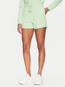 Guess Jeans Szorty sportowe W5GD0O K68I4 Zielony Relaxed Fit. Zielone spodenki sportowe Guess Jeans, xxl, z aplikacjami, z bawełny. Za 149,99 zł.