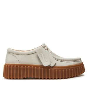 Półbuty Clarks. Półbuty Clarks, bez wzorów, bez obcasa, na płaskiej podeszwie, bez zapięcia. Za 329,99 zł.