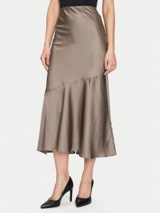 Guess Spódnica midi New Linda W4YD1B WF1T2 Brązowy Regular Fit. Brązowe spódnice Guess, l, z aplikacjami, z syntetyku, midi. Za 309,99 zł.
