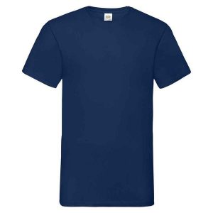 Koszulka Unisex Dla Dorosłych Z Dekoltem W Szpic. Niebieskie bluzki FRUIT OF THE LOOM, xl, bez wzorów, sportowe, bez kołnierzyka, bez ramiączek. Za 47,99 zł.