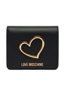 LOVE MOSCHINO Portfel JC5506PP1OLQ0000 Czarny. Czarne portfele LOVE MOSCHINO, bez wzorów, ze skóry. Za 469,99 zł.