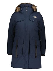 The North Face Parka puchowa w kolorze granatowym rozmiar: S. Niebieskie płaszcze The North Face, s, bez wzorów, z puchu, bez kaptura. Za 636,92 zł.