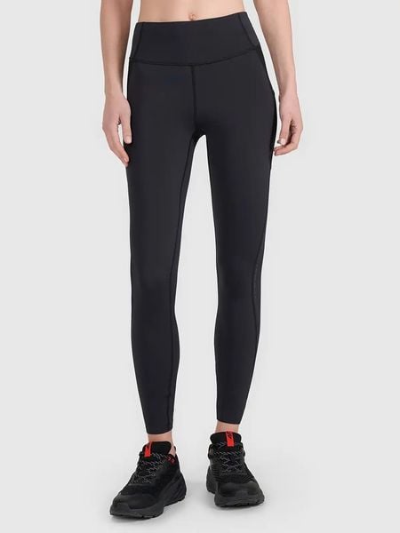 4F Legginsy sportowe w kolorze czarnym rozmiar: S. Czarne legginsy 4f, bez wzorów, z materiału, z podwyższonym stanem. Za 65,85 zł.