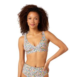 Góra od stroju kąpielowego Rip Curl Afterglow Ditsy Halter Revo 3282. Bikini Rip Curl, bez wzorów. Za 109,99 zł.