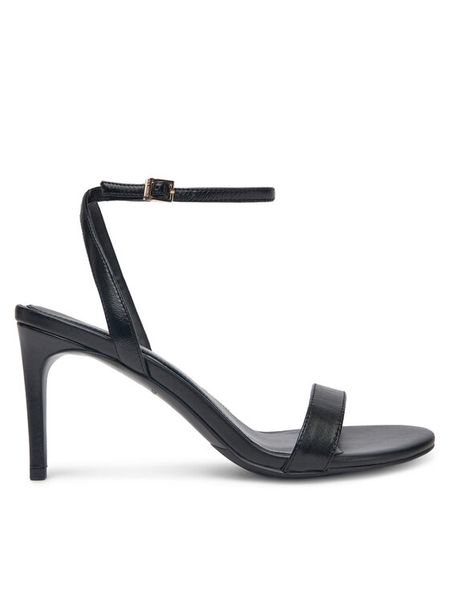 Eva Minge Sandały AGERATUM-LT133-6 Czarny. Czarne sandały Eva Minge, bez wzorów, ze skóry, bez obcasa, na szpilce, bez zapięcia. Za 429,99 zł.