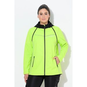 Damskie Kurtka funkcyjna 2w1 HYPRAR hydrofobowa stójka. Zielone kurtki Ulla Popken, plus size, bez wzorów, z materiału, bez kaptura. W wyprzedaży za 383,99 zł.