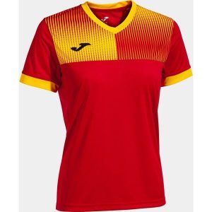 T-shirt damski Joma Eco Supernova czerwono-żółty XL z bawełny organicznej. Czerwone t-shirty JOMA, xl, bez wzorów, z bawełny, bez kołnierzyka, bez ramiączek. Za 176,99 zł.