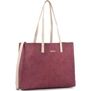 Torebka DESIGUAL - 18SAXPC8 3024. Czerwone shopper bag marki Desigual, ze skóry ekologicznej. W wyprzedaży za 179,00 zł.